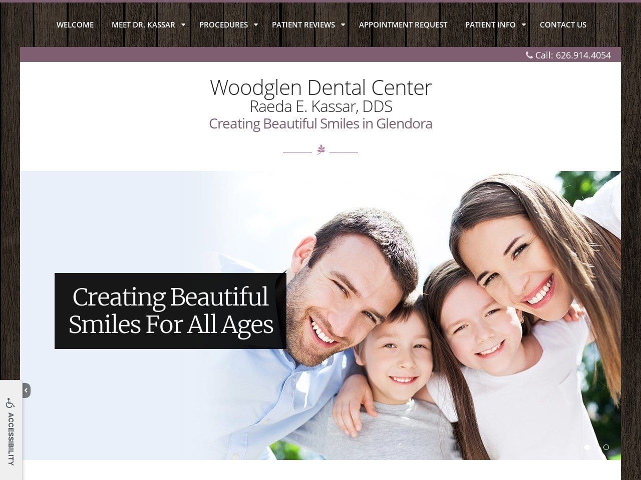 Woodglen Dental Website Screenshot from woodglendental.com