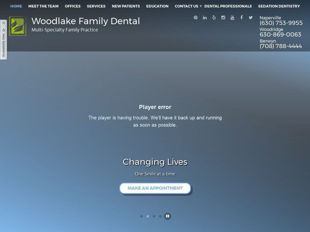 Dr. Parimal Sapovadia Oral Maxillofacial Surgeon Website Screenshot from woodlakefamilydental.com