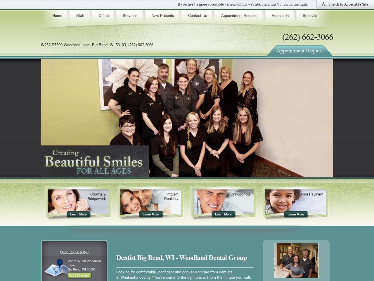 Woodland Dental Group Murphy Mary B DDS Website Screenshot from woodlanddentalgroup.com