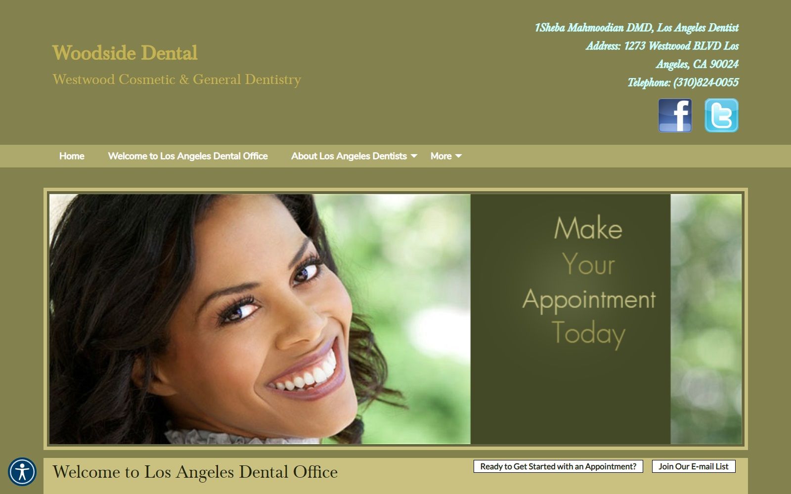woodside-dental.com screenshot