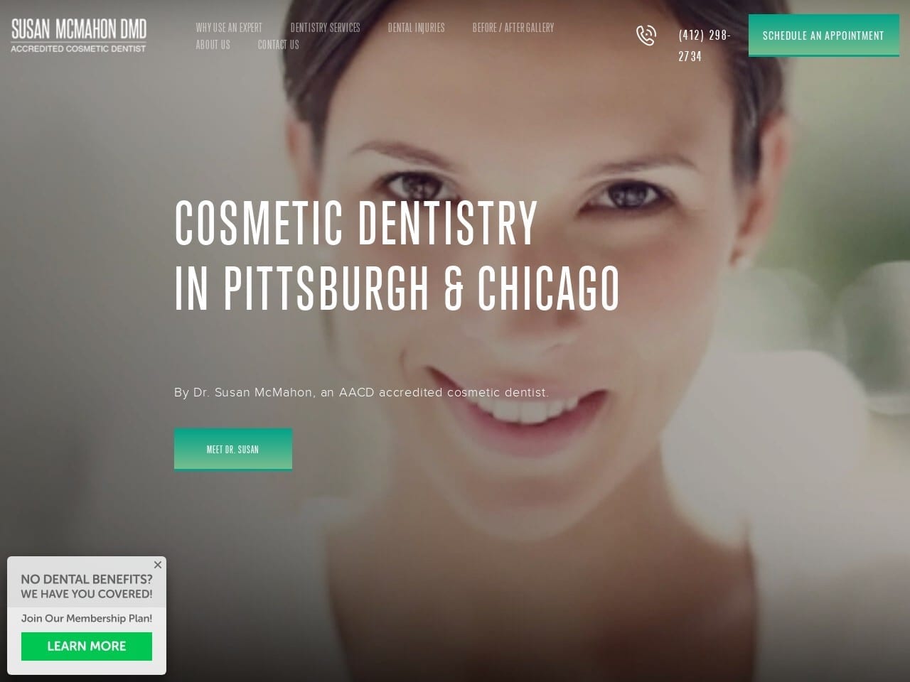 Esthetic Dentistry Pittsburgh Petruska Susan DDS Website Screenshot from wowinsmile.com