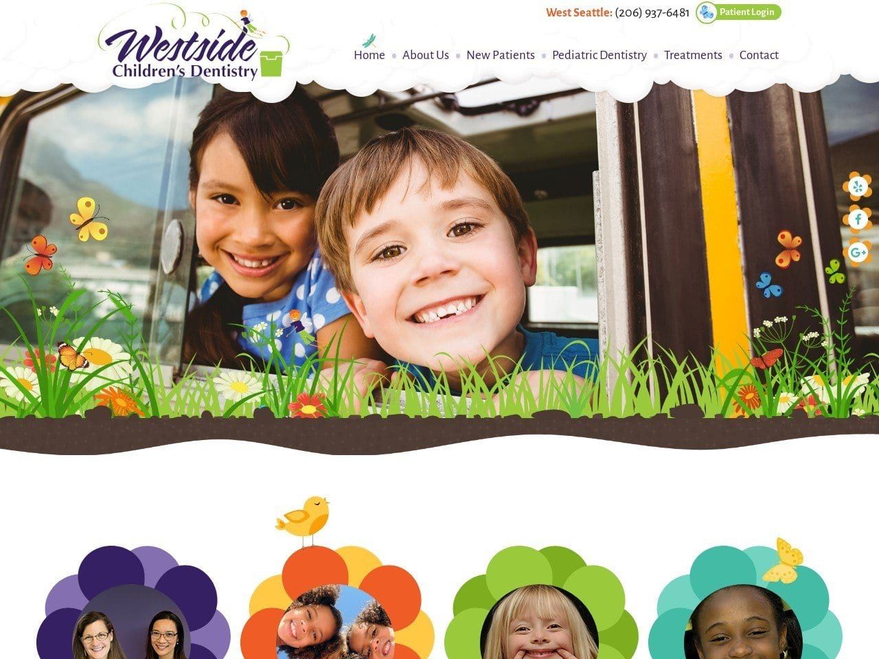 Westside Children Dentist Website Screenshot from wskidsdds.com