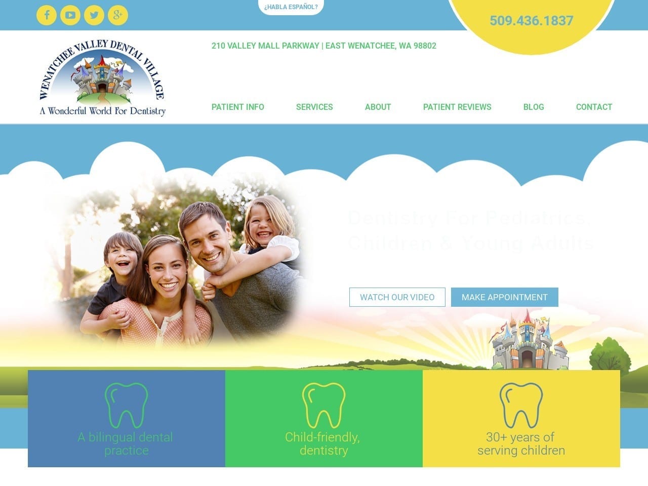 Wenatchee Valley Dental Village Website Screenshot from wvdentalvillage.com