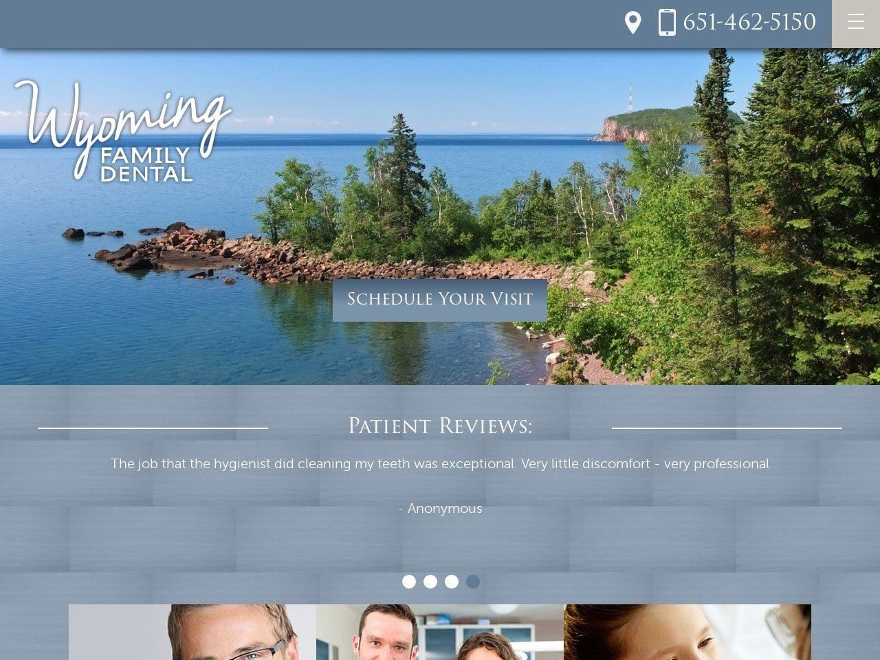 Wyoming Family Dental Website Screenshot from wyomingfamilydental.com