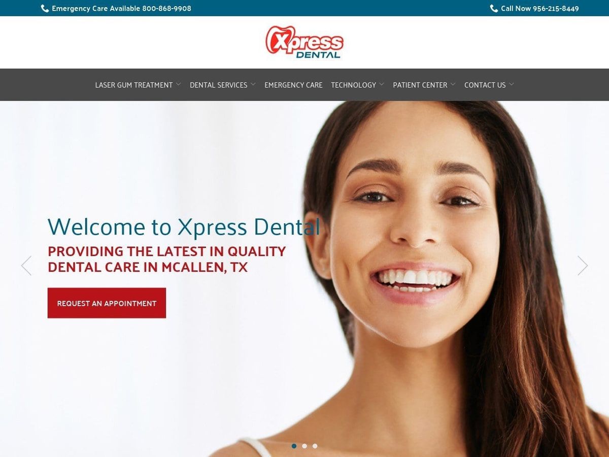 Dentist Website Screenshot from xpressdentalclinic.com