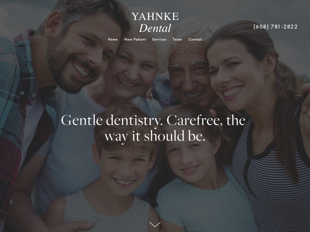 Yahnke Dental Website Screenshot from yahnkedental.com