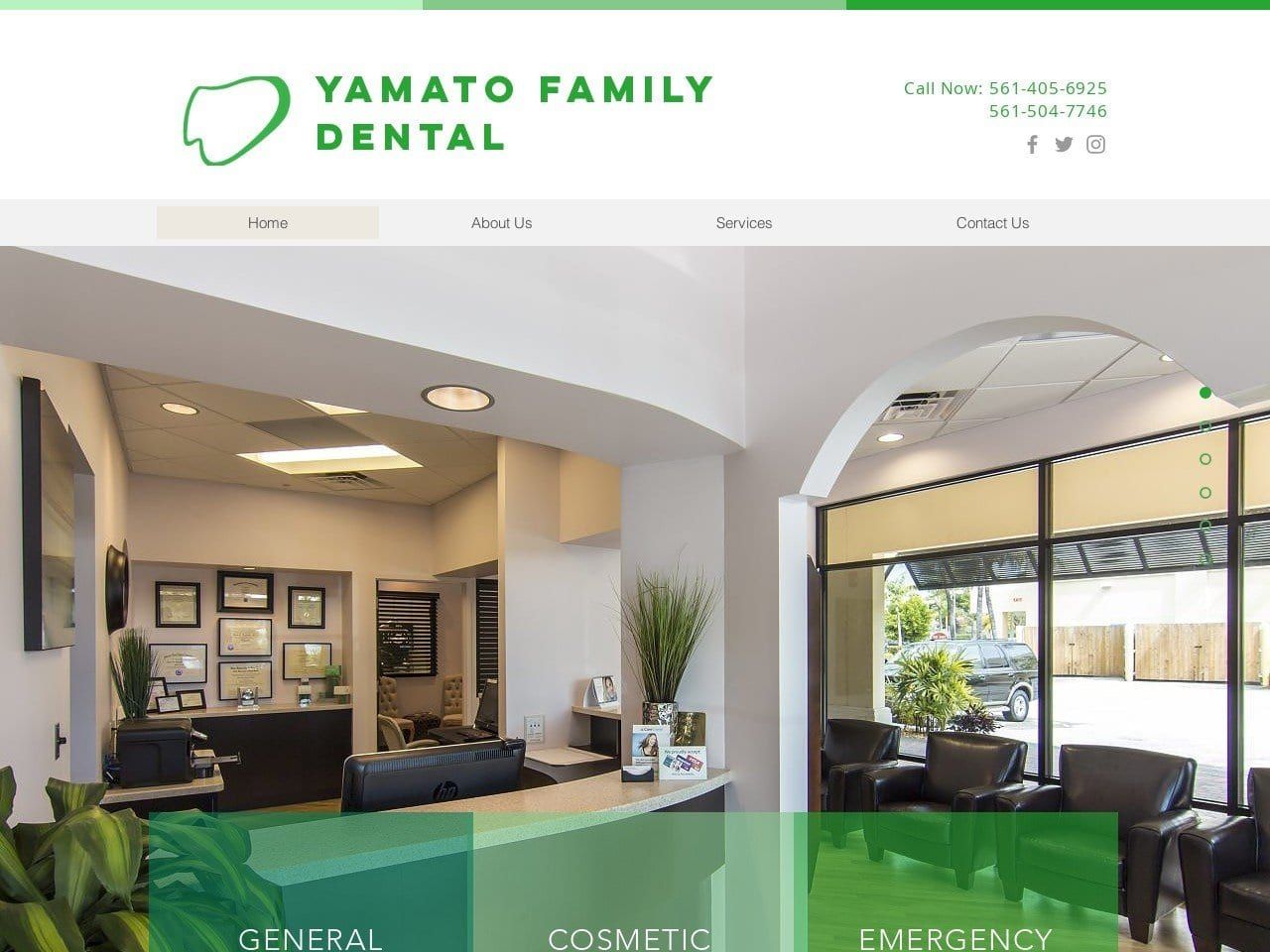 Dentist Website Screenshot from yamatofamilydental.com
