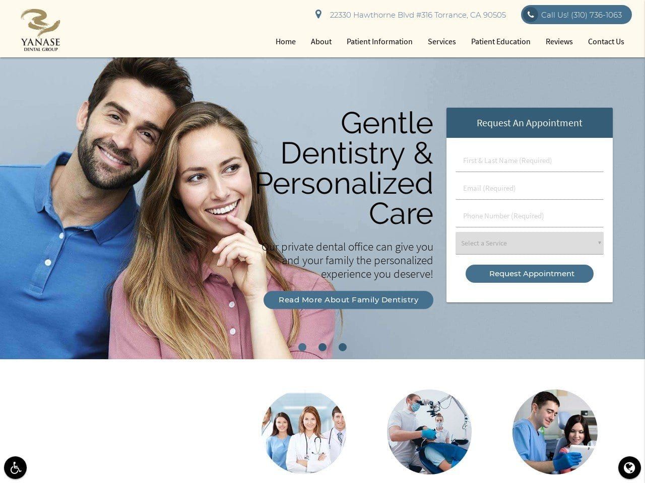Yanase Dental Group Website Screenshot from yanasedds.com
