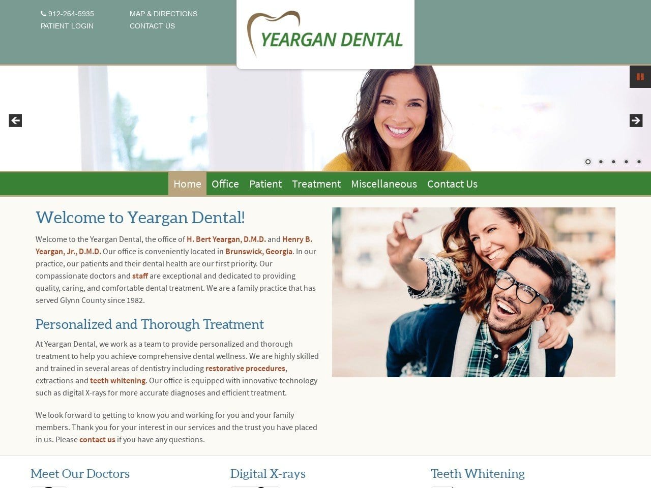 Dr. Yeargan Bert DDS Website Screenshot from yeargandental.com