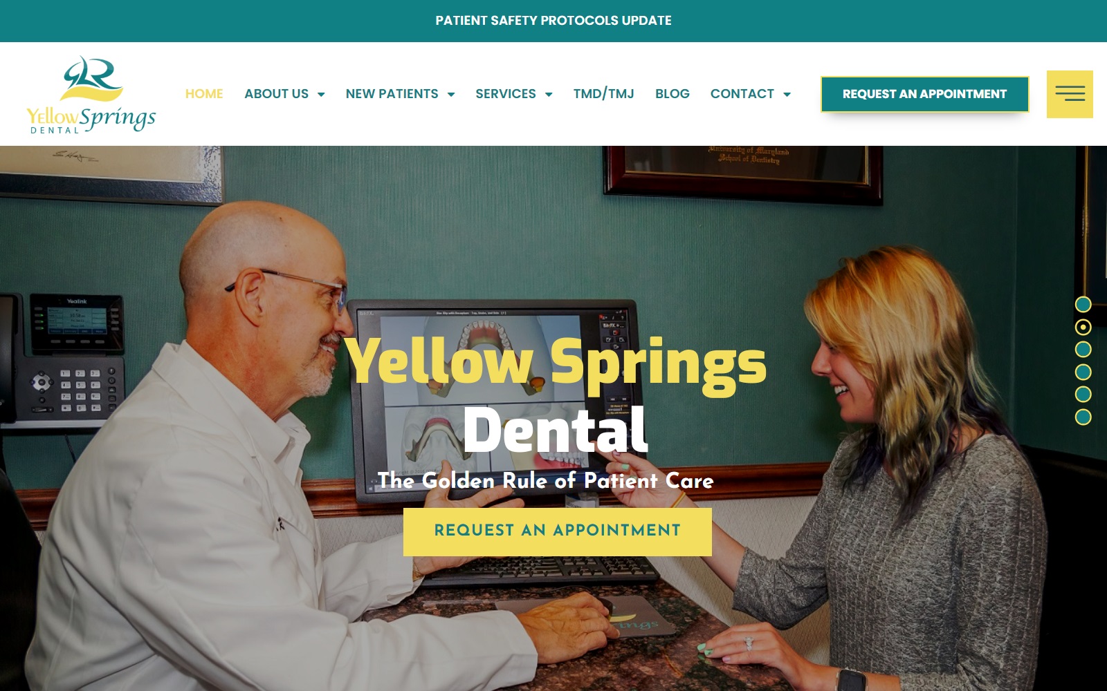 yellowspringsdental.com screenshot