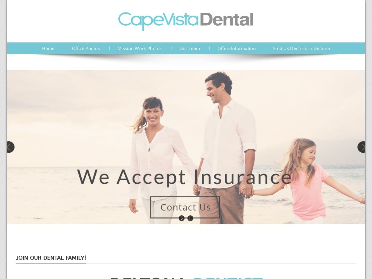 Cape Vista Dental Deltona Website Screenshot from yoondental.com