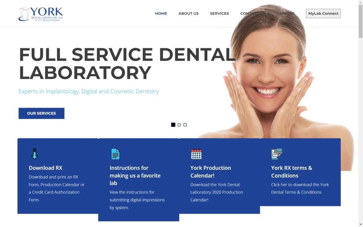 yorkdentallab.com screenshot