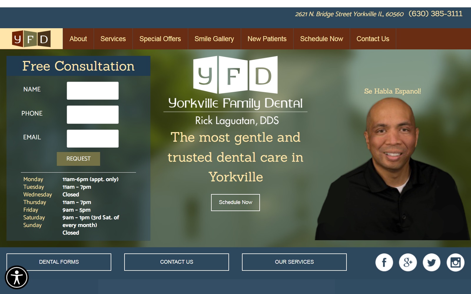 yorkvillefamilydental.com screenshot