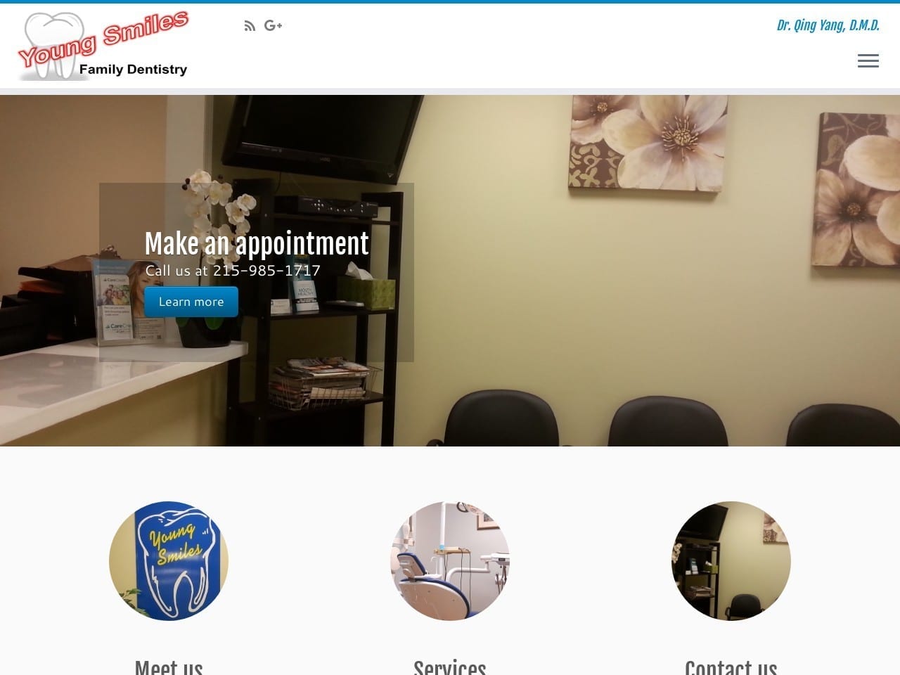 Young Smiles Family Dentist Website Screenshot from youngsmilesphilly.com