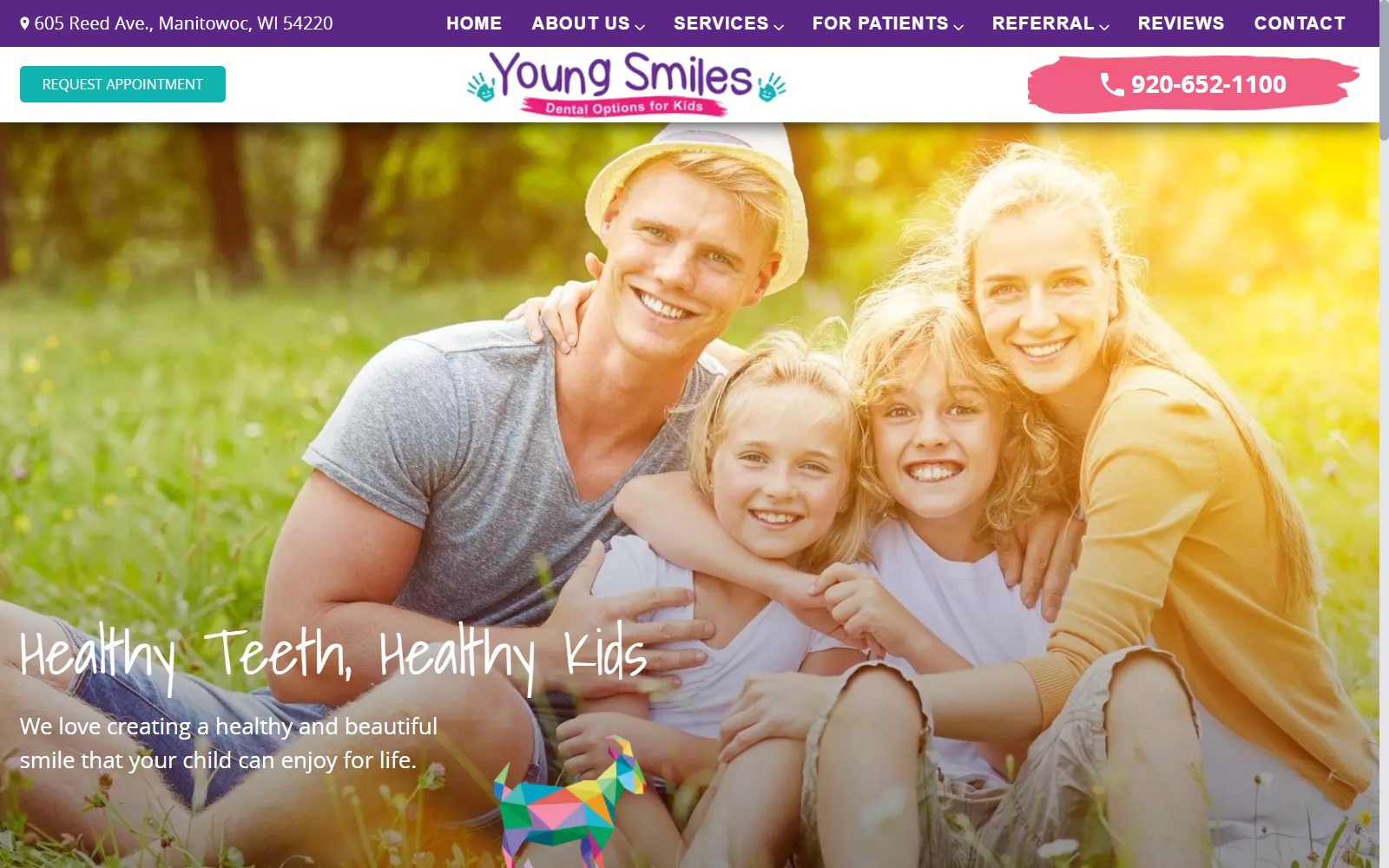 youngsmileswi.com screenshot