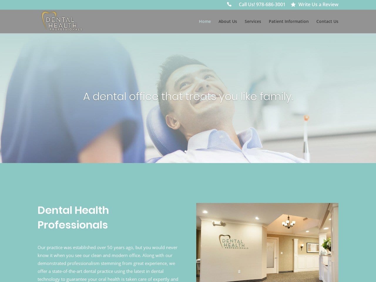 Dental Health Professionals Website Screenshot from yourhealthiersmile.com