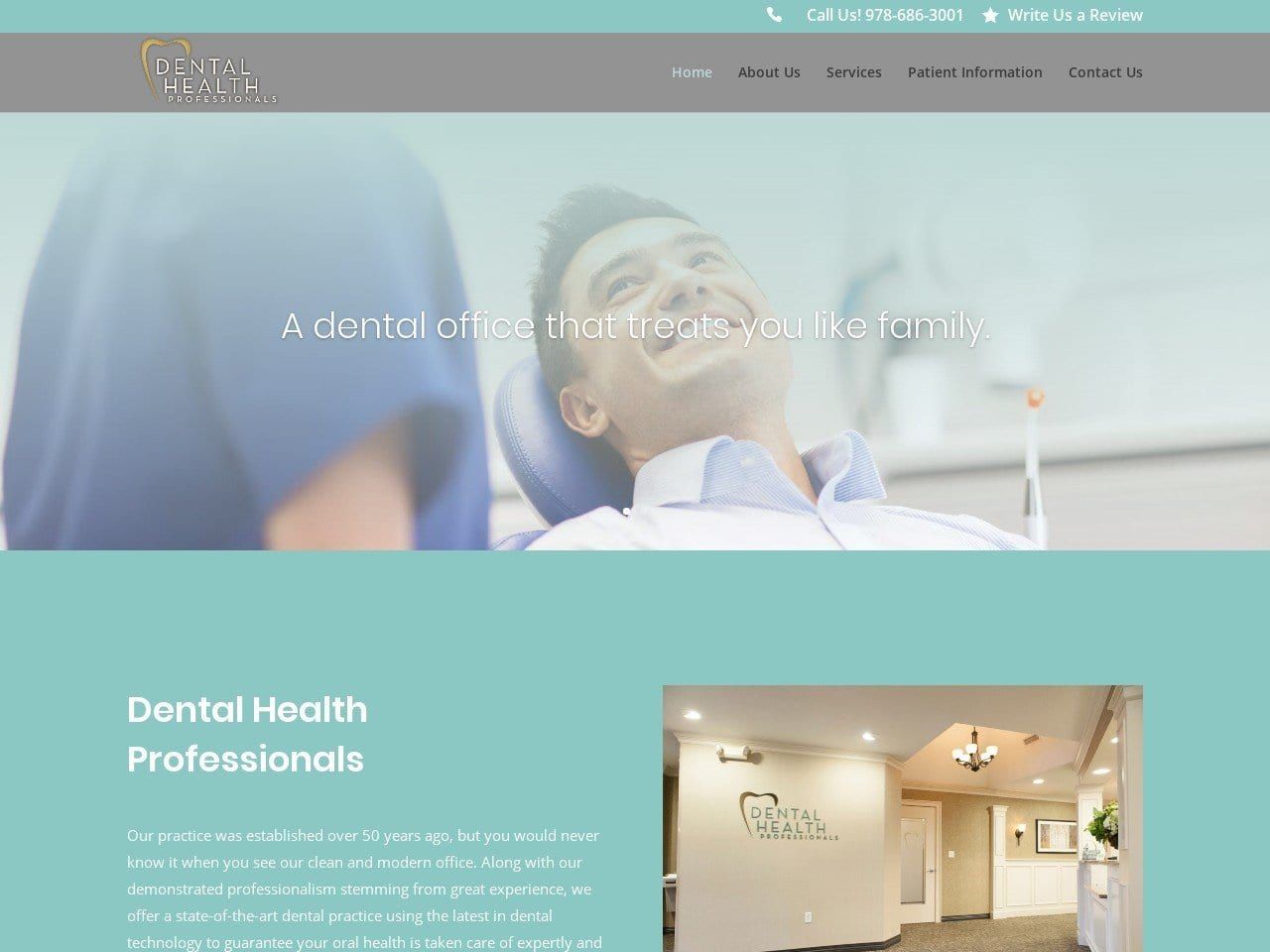 Dental Health Professionals Website Screenshot from yourhealthiersmile.com