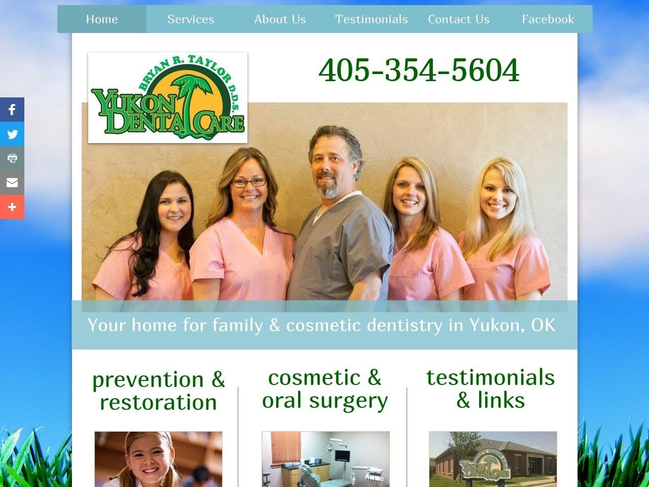 Yukon Dental Care Website Screenshot from yukondentalcare.com