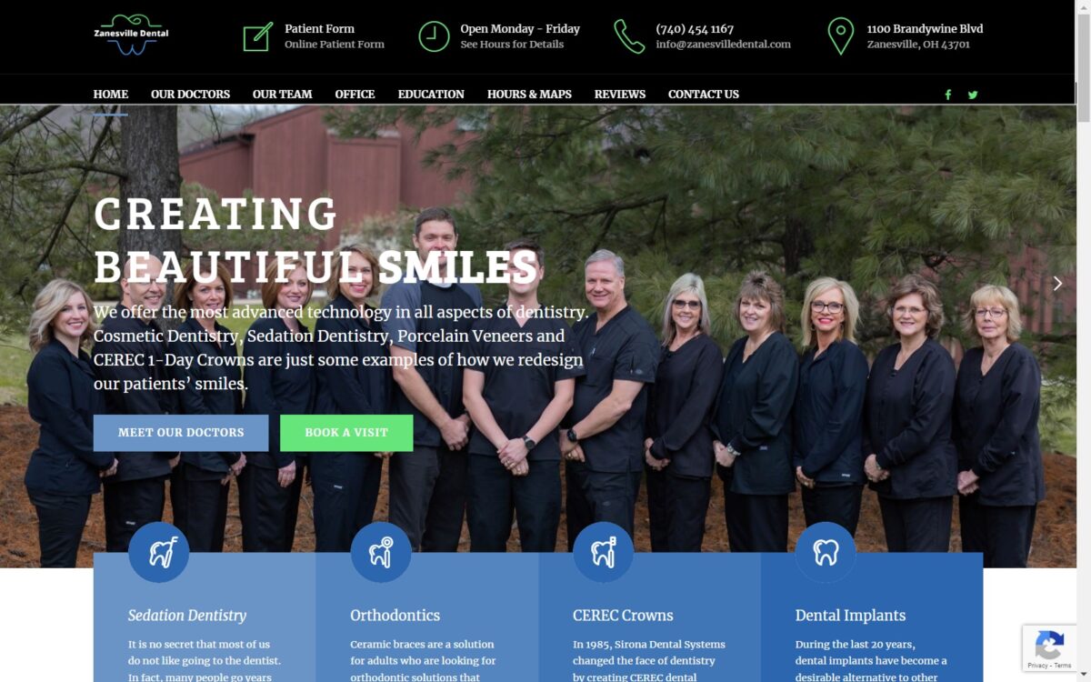 zanesvilledental.com screenshot