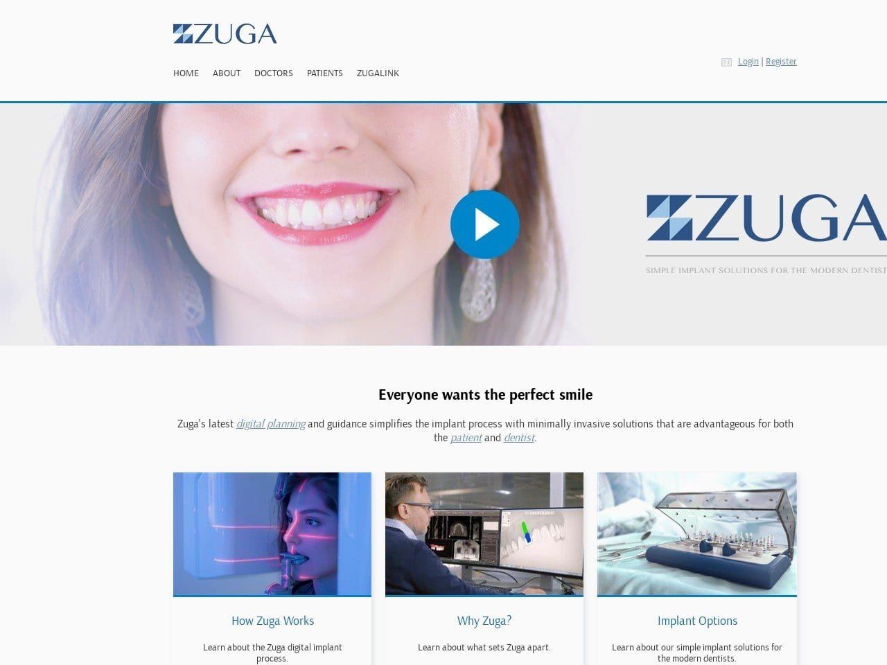 Zuga Medical Website Screenshot from zugamedical.com