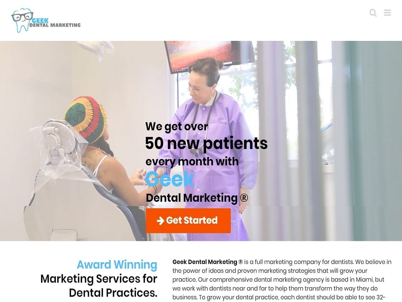 Geekdentalmarketing. Com screenshot