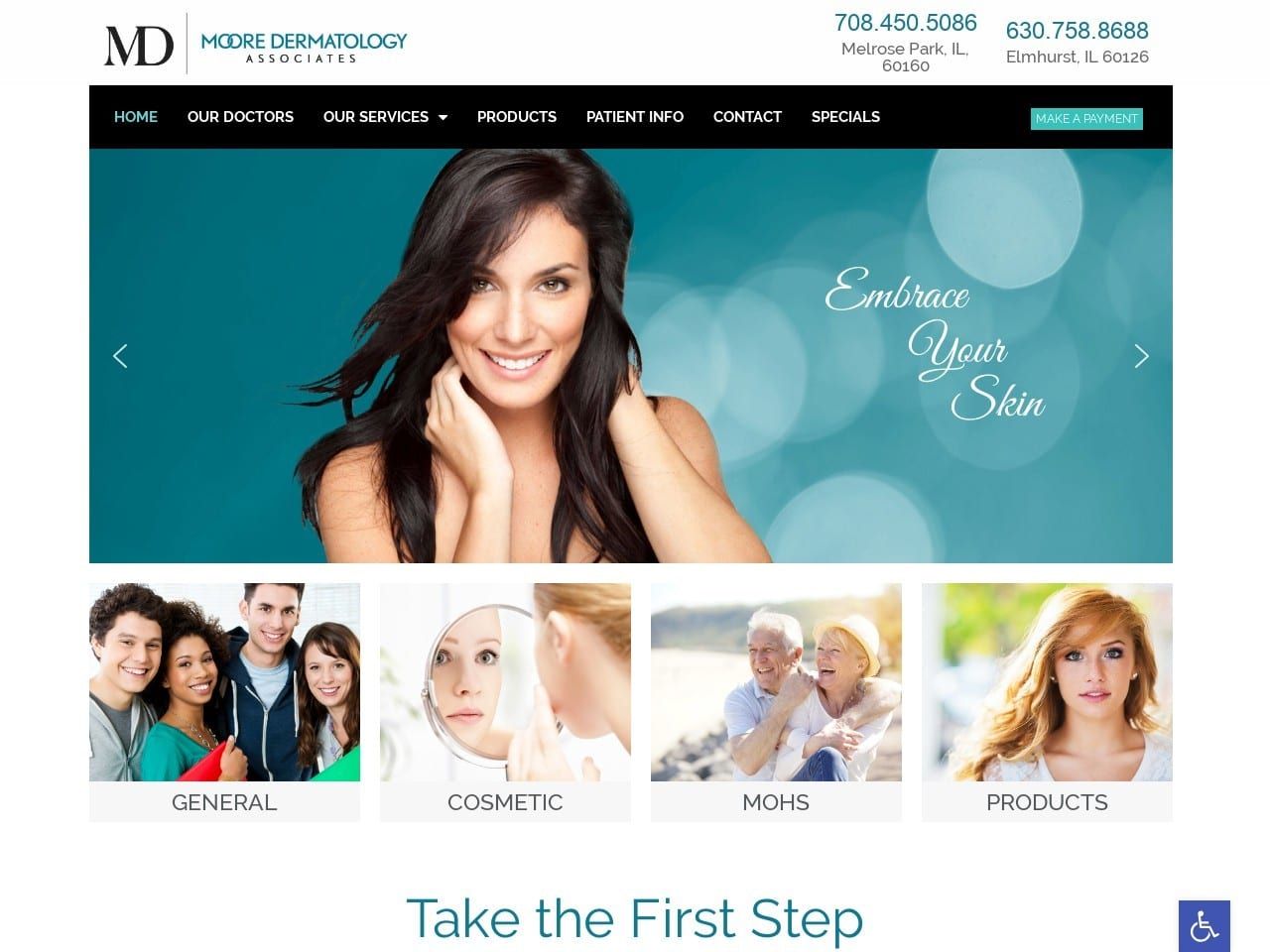 Mooredermatology.com Screenshot