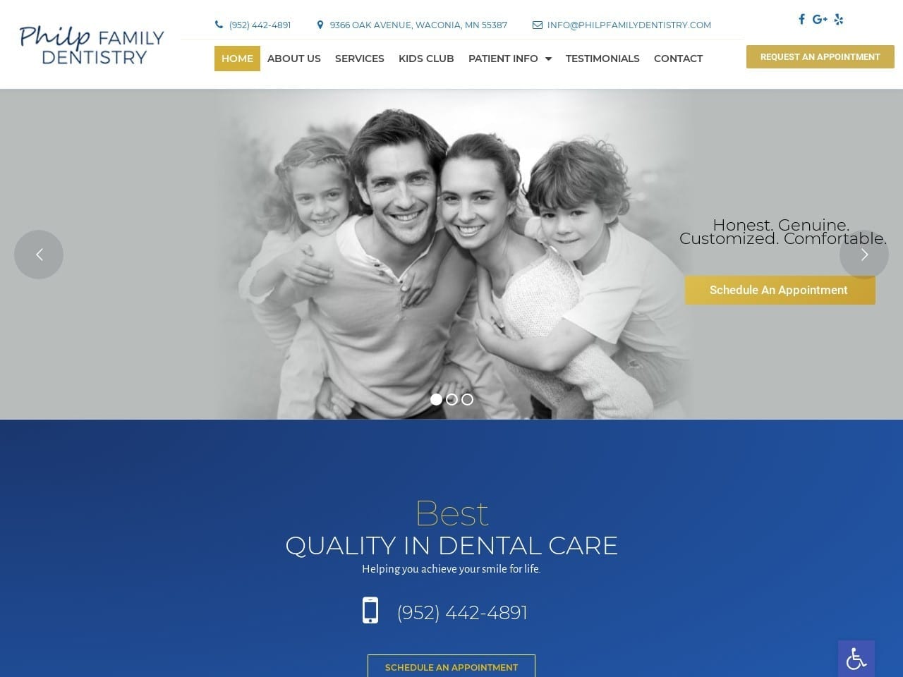 Philpfamilydentistry.com Screenshot