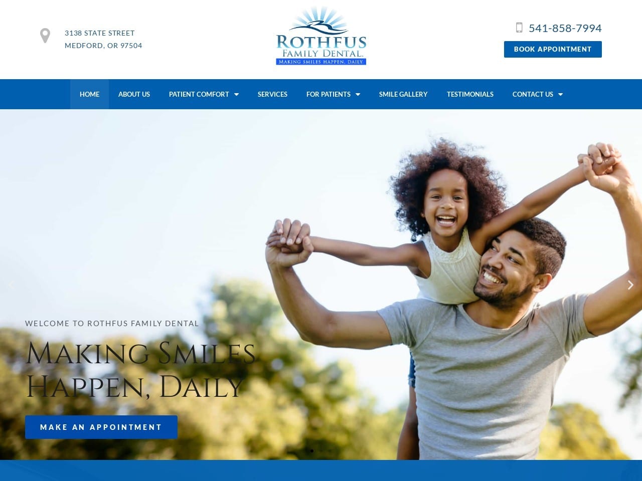 Rothfusfamilydental. Com screenshot