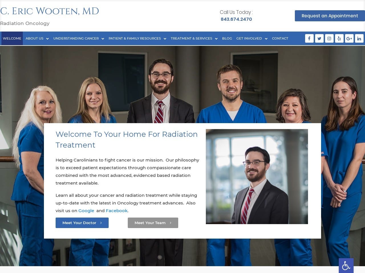 Wootenoncology.com Screenshot