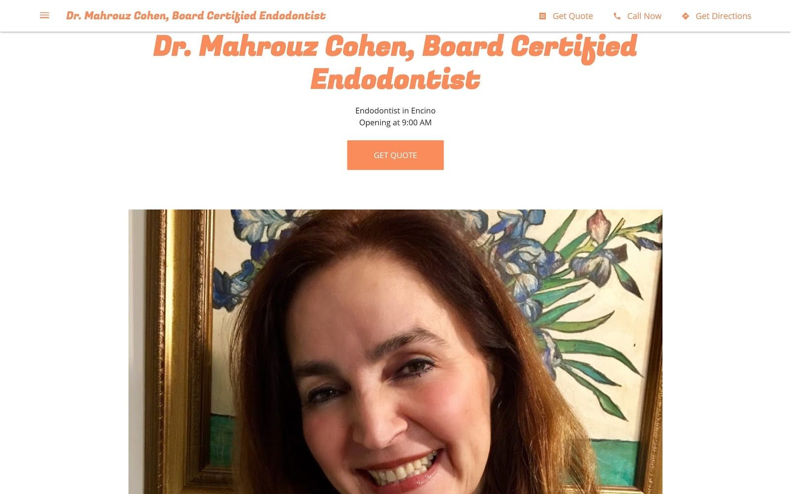 Dr mahrouz cohen board certified endodontist. Business. Site screenshot