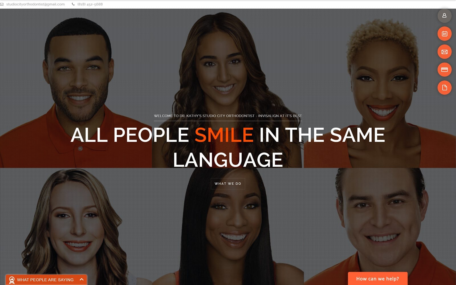 The screenshot of studio city orthodontist orthodontiststudiocity. Com website