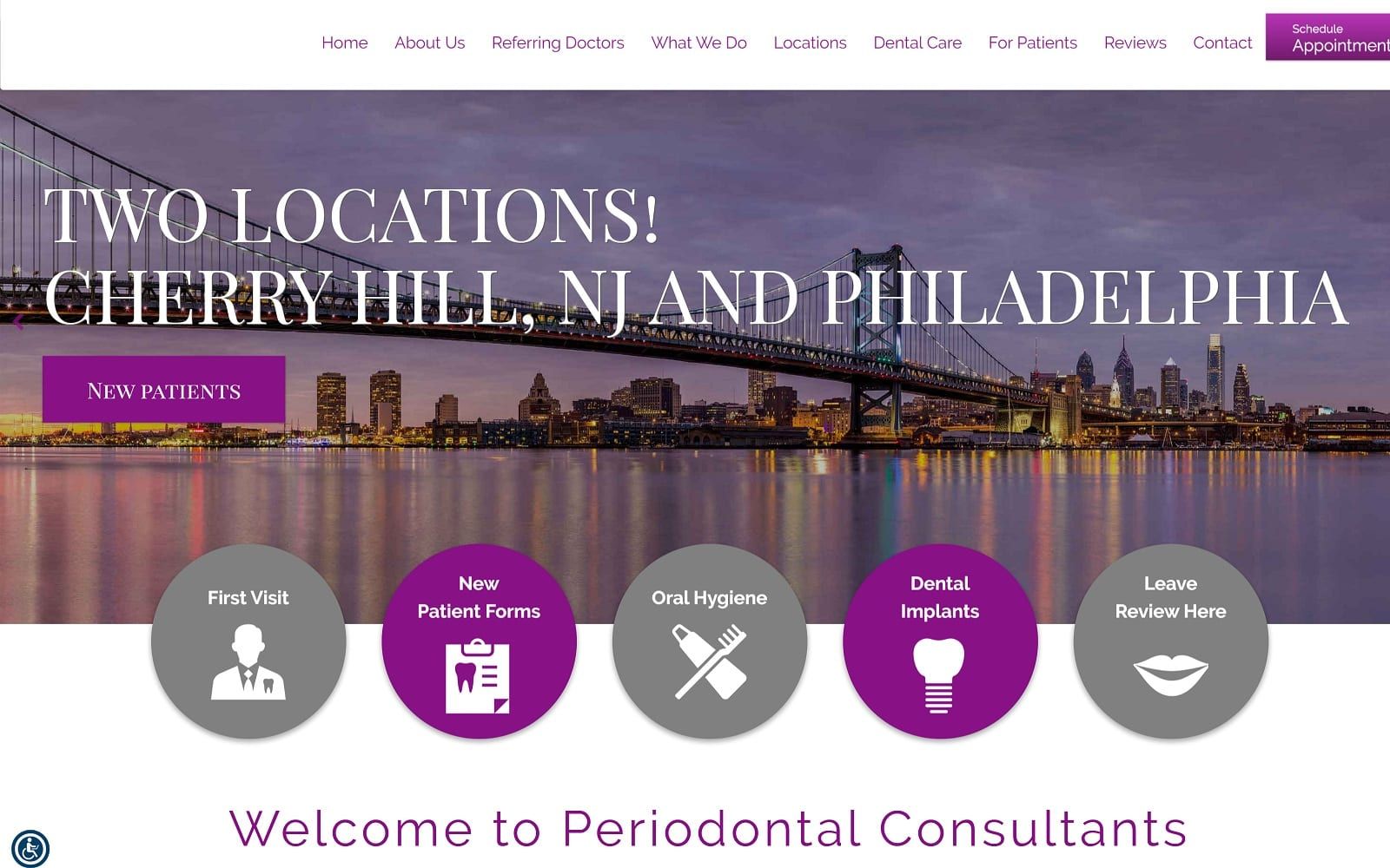 The screenshot of periodontal consultants periodontalconsultants. Com website