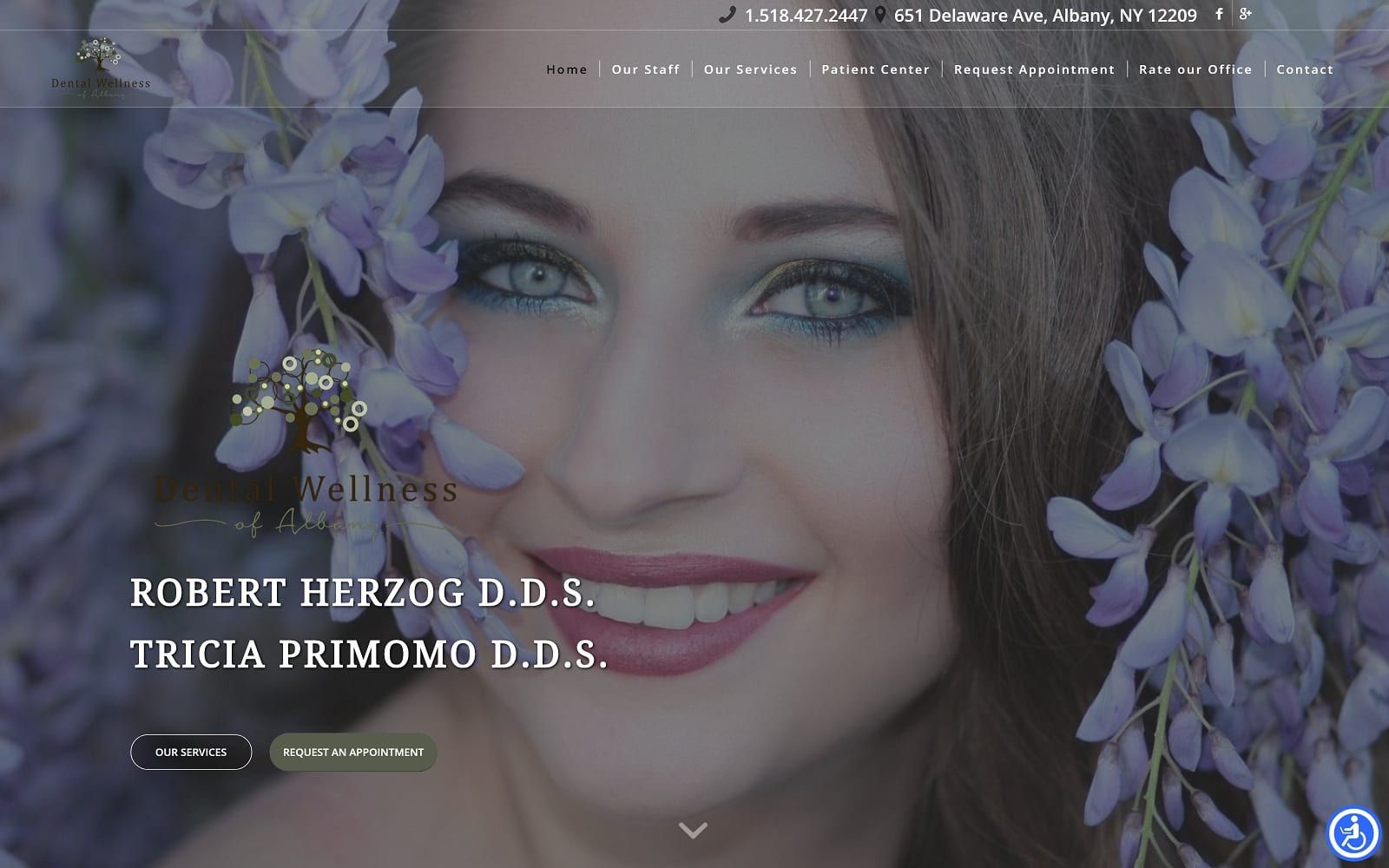 The screenshot of herzog and primomo dds 651dental. Com website