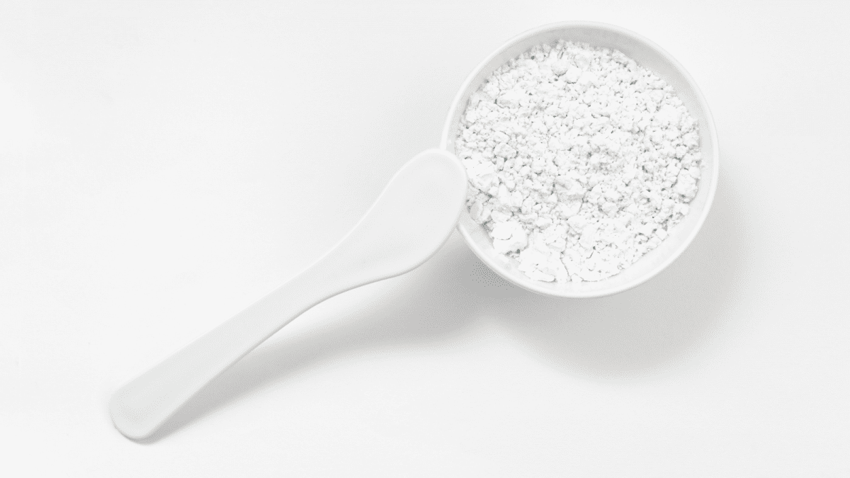 Bowl of Powdered Alginate powder with Tool