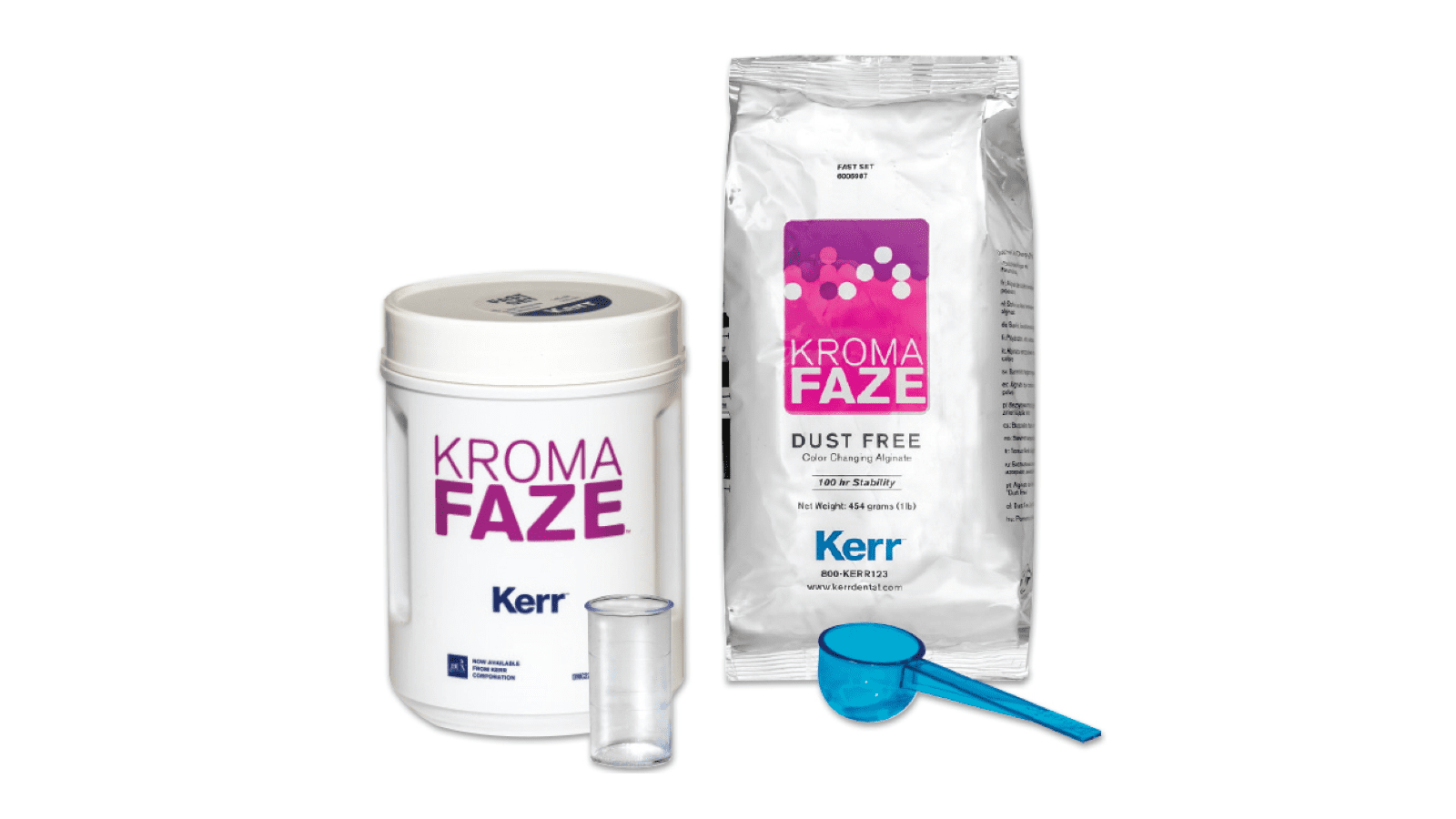 Kromafaze impression material in tub and bag