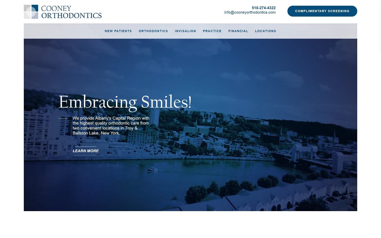 The screenshot of cooney orthodontics - troy office cooneyorthodontics. Com website
