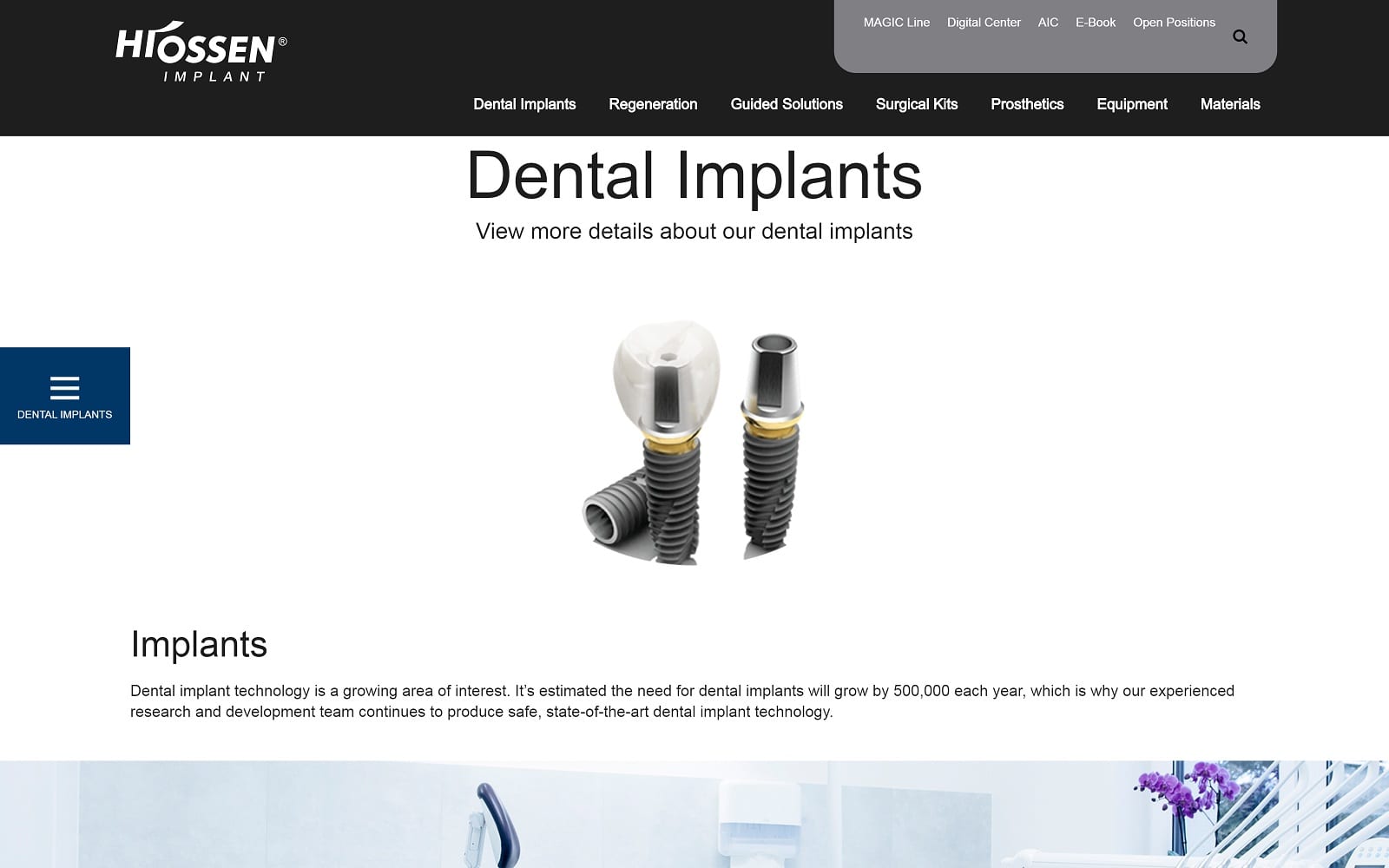 Hiossen. Com implants website