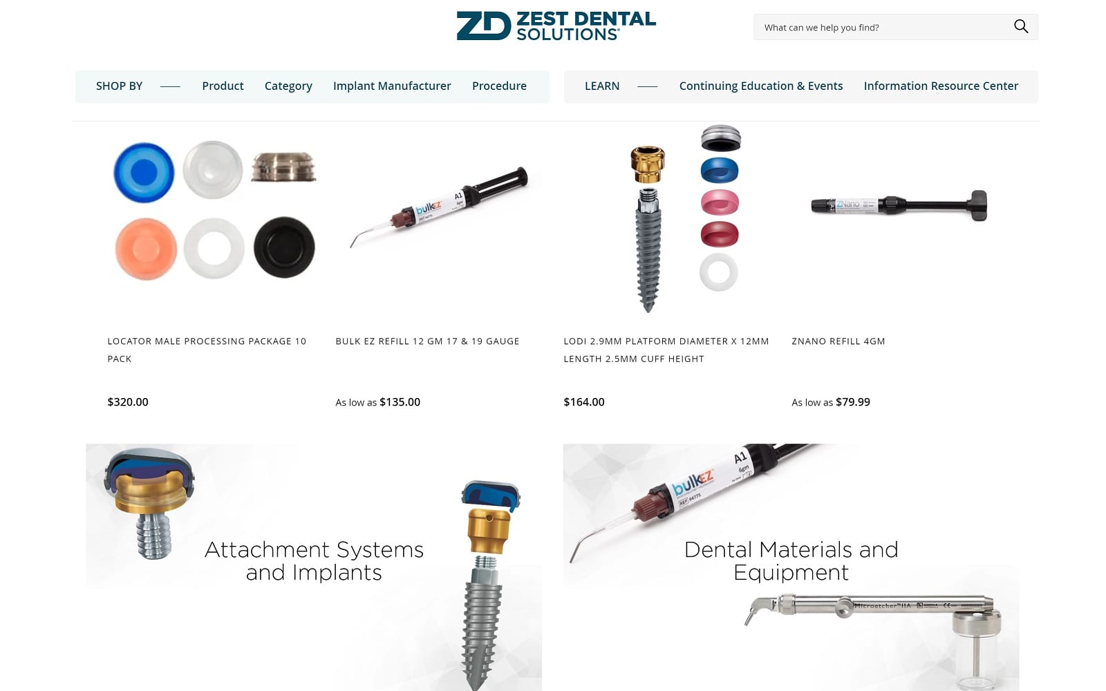 Zestdent. Com implant website