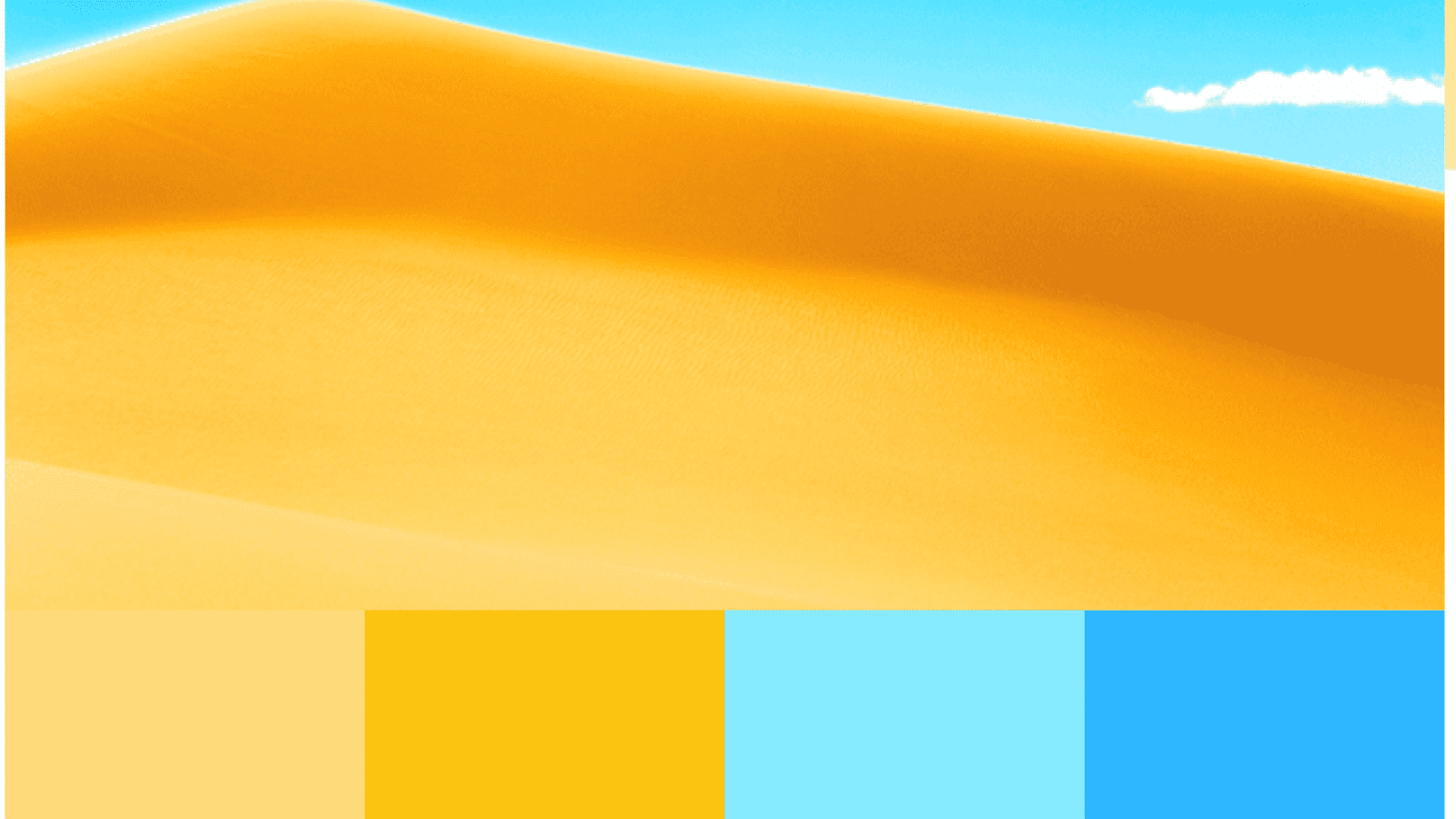 Cheerful sands color palette