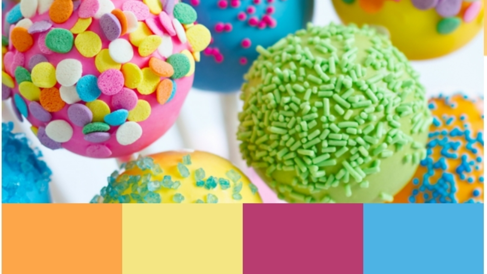 Cheery cake pops color palette
