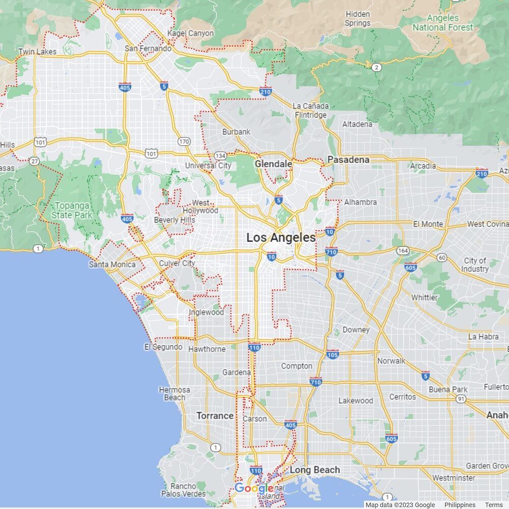Los Angeles CA map