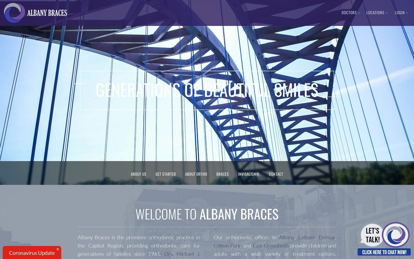 The screenshot of albany braces albanybraces. Com website