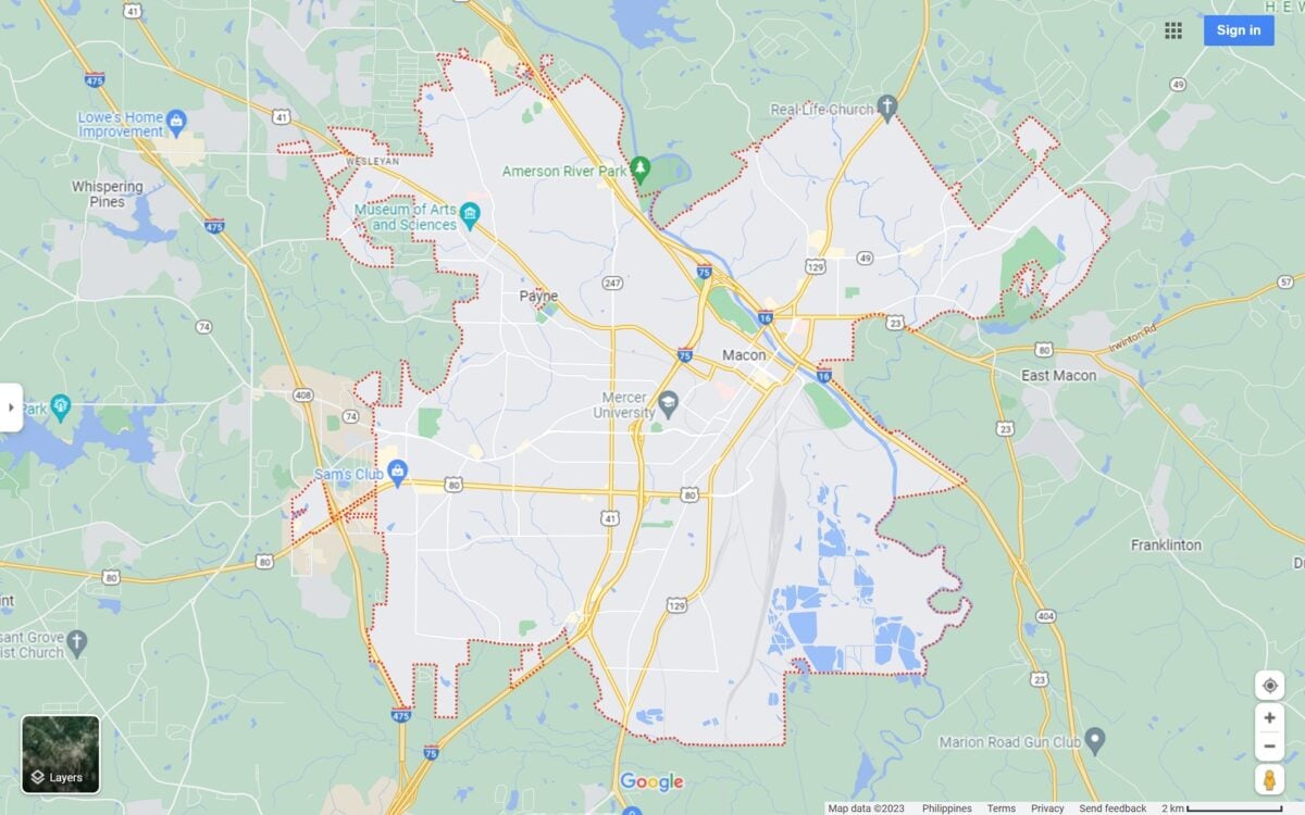 Macon GA map