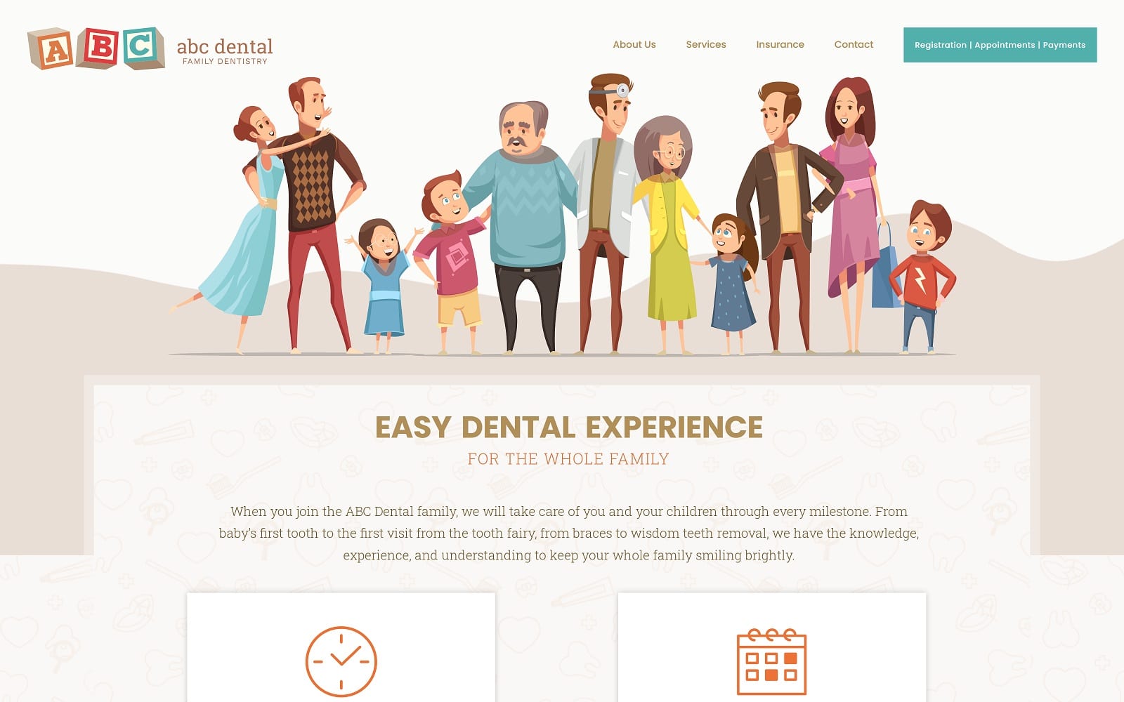 The screenshot of abc dental abcdentaltexas. Com website