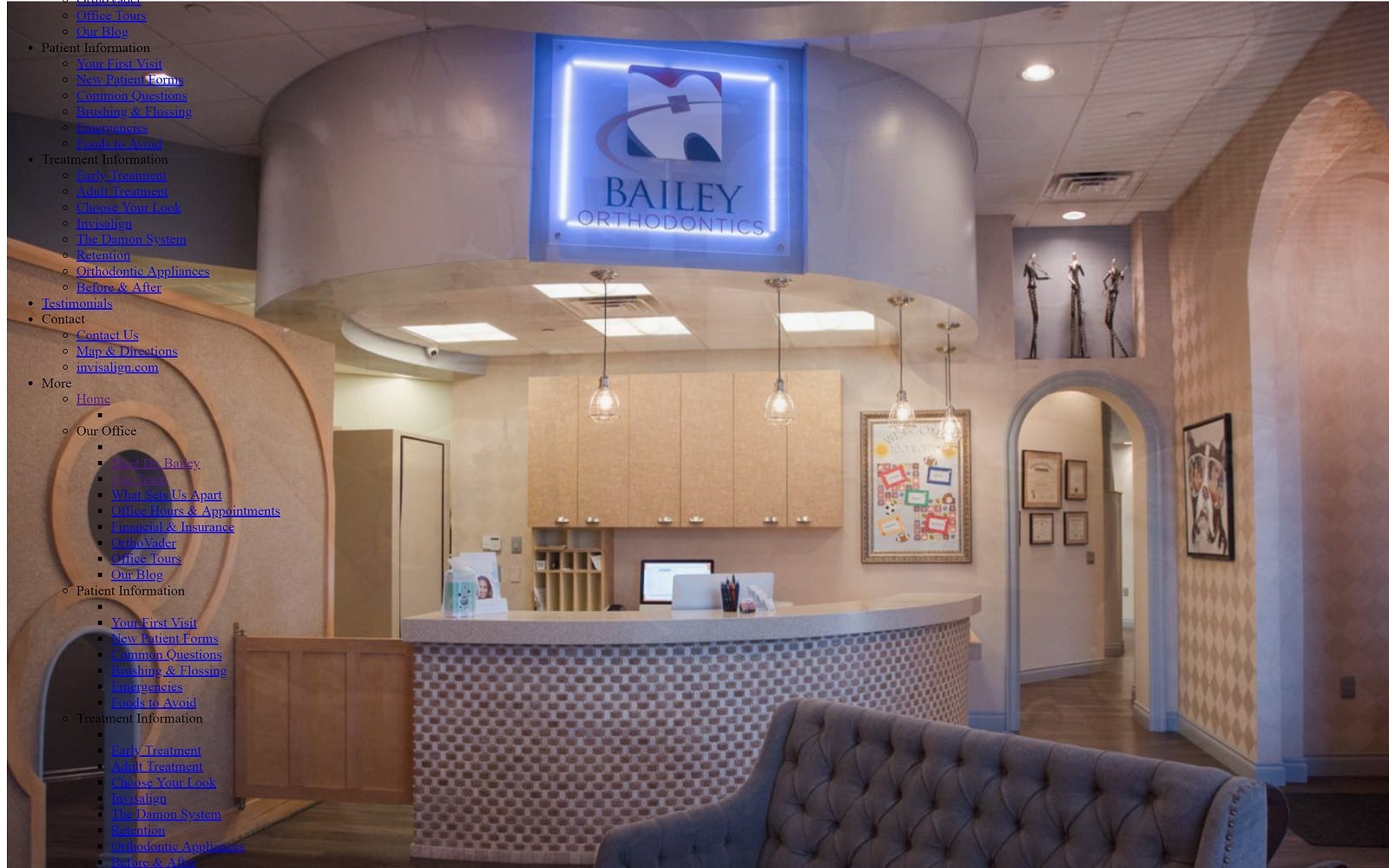 The screenshot of bailey orthodontics baileyorthoaz. Com website