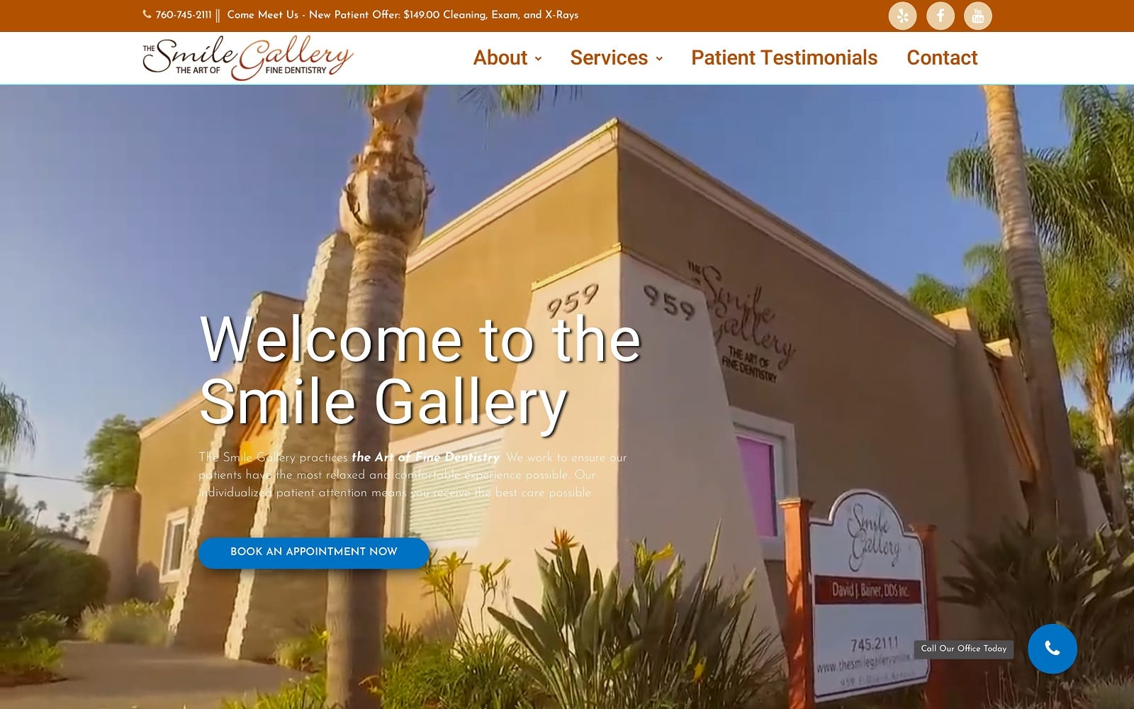 The screenshot of the smile gallery - dr. David bainer drbainer. Com website