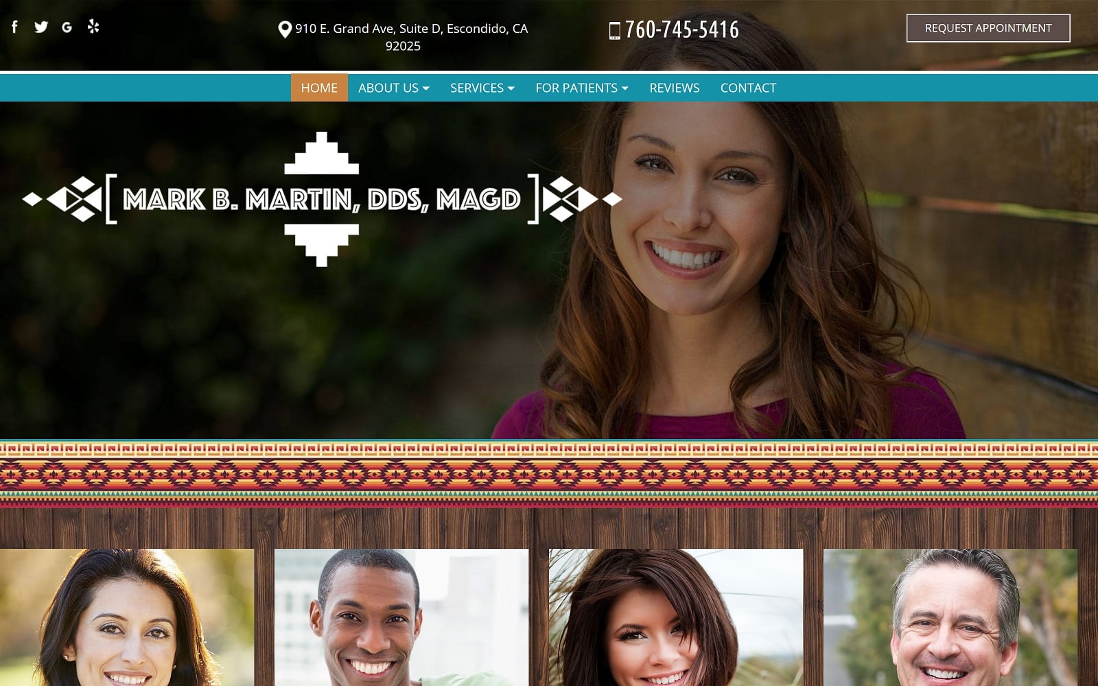 The screenshot of mark b. Martin, dds, magd drmarkmartin. Com website