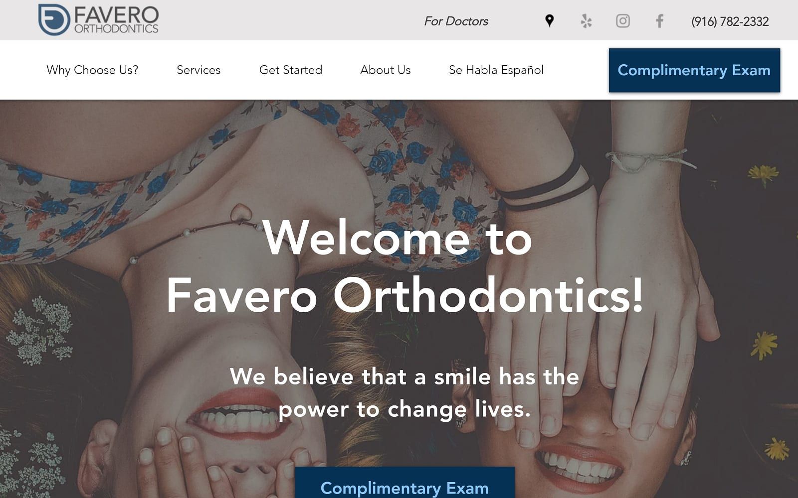 The screenshot of favero orthodontics faveroorthodontics. Com website