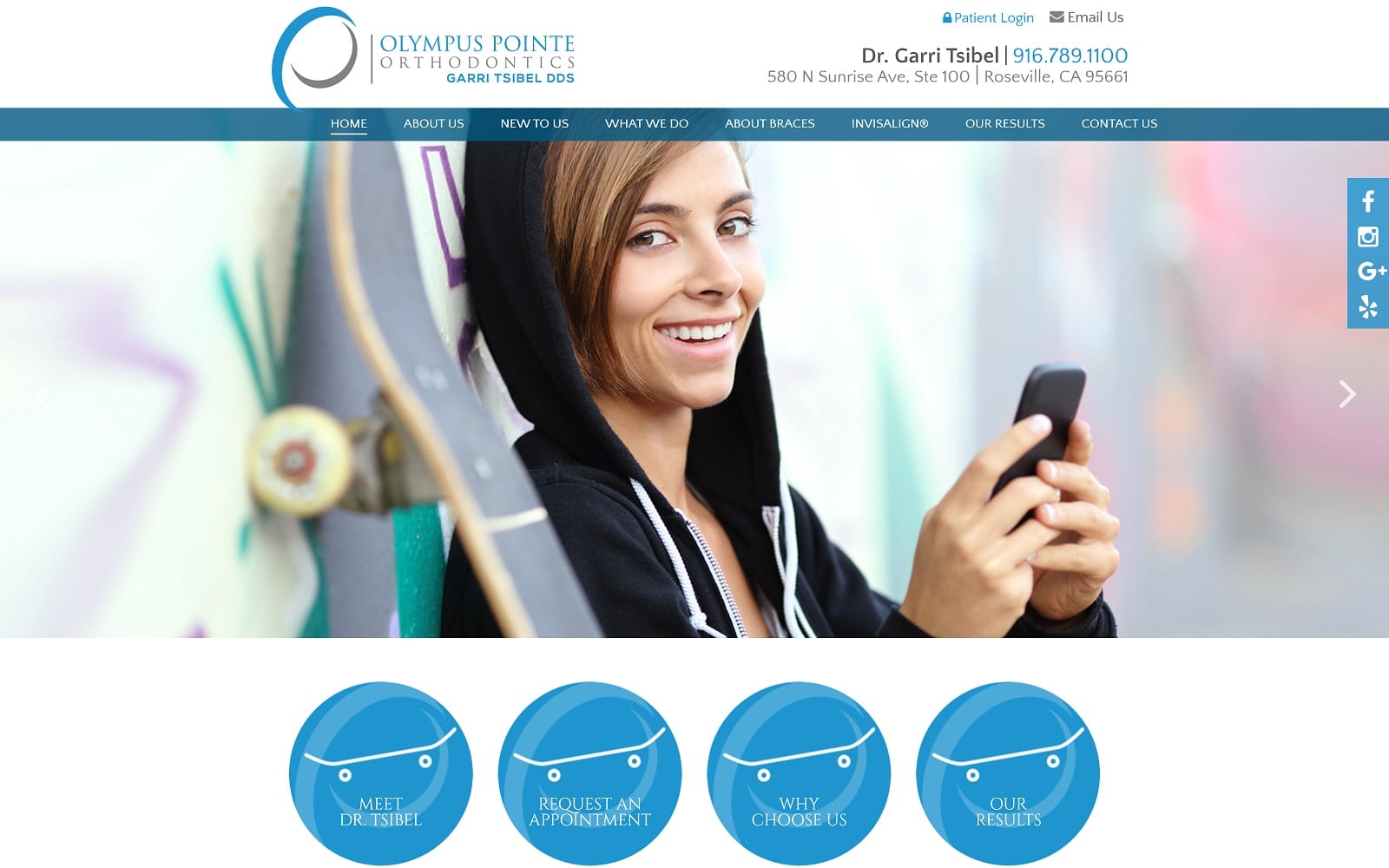 The screenshot of olympus pointe orthodontics getyourbraces. Com website