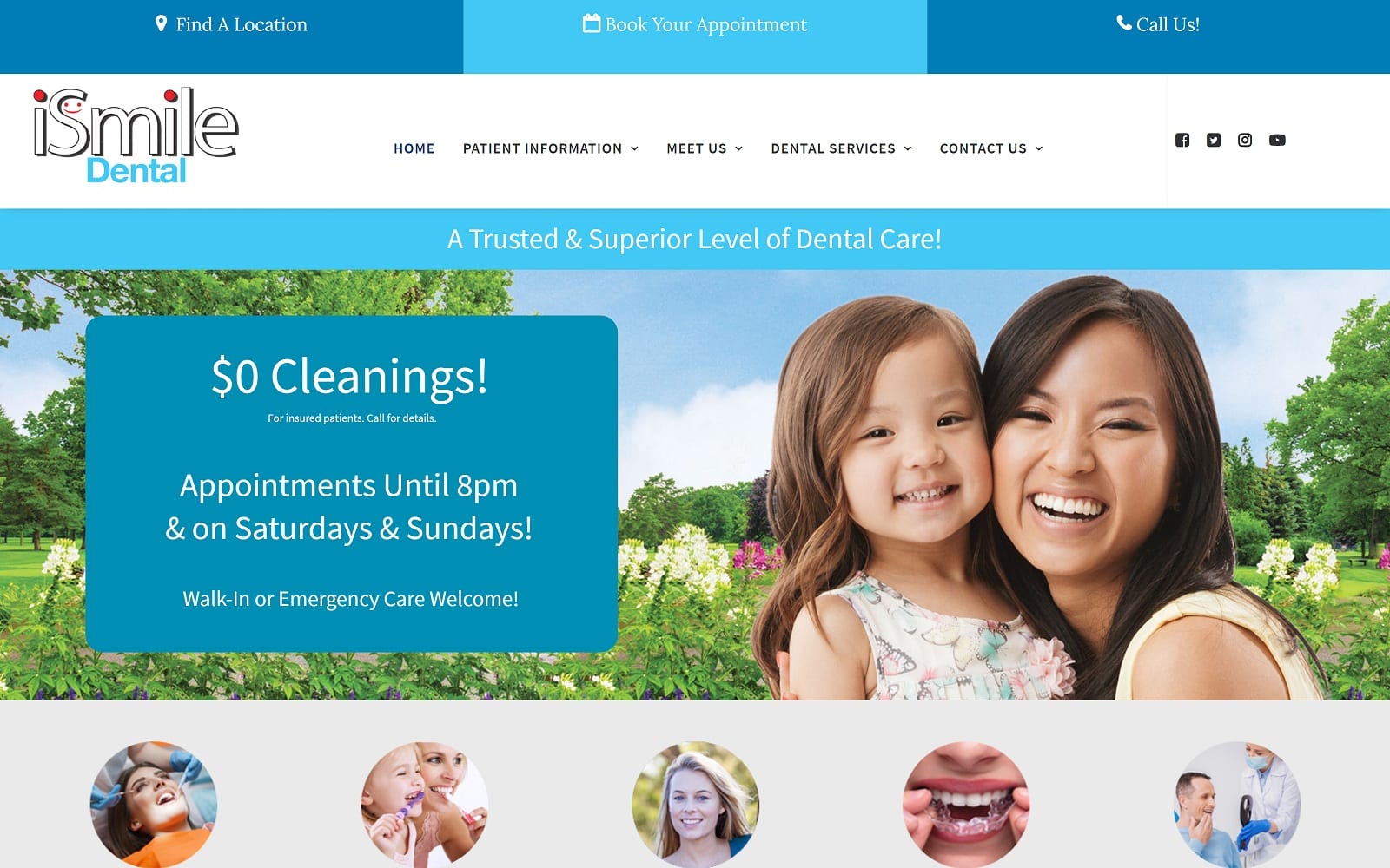 The screenshot of ismile dental i-smiledental. Com website